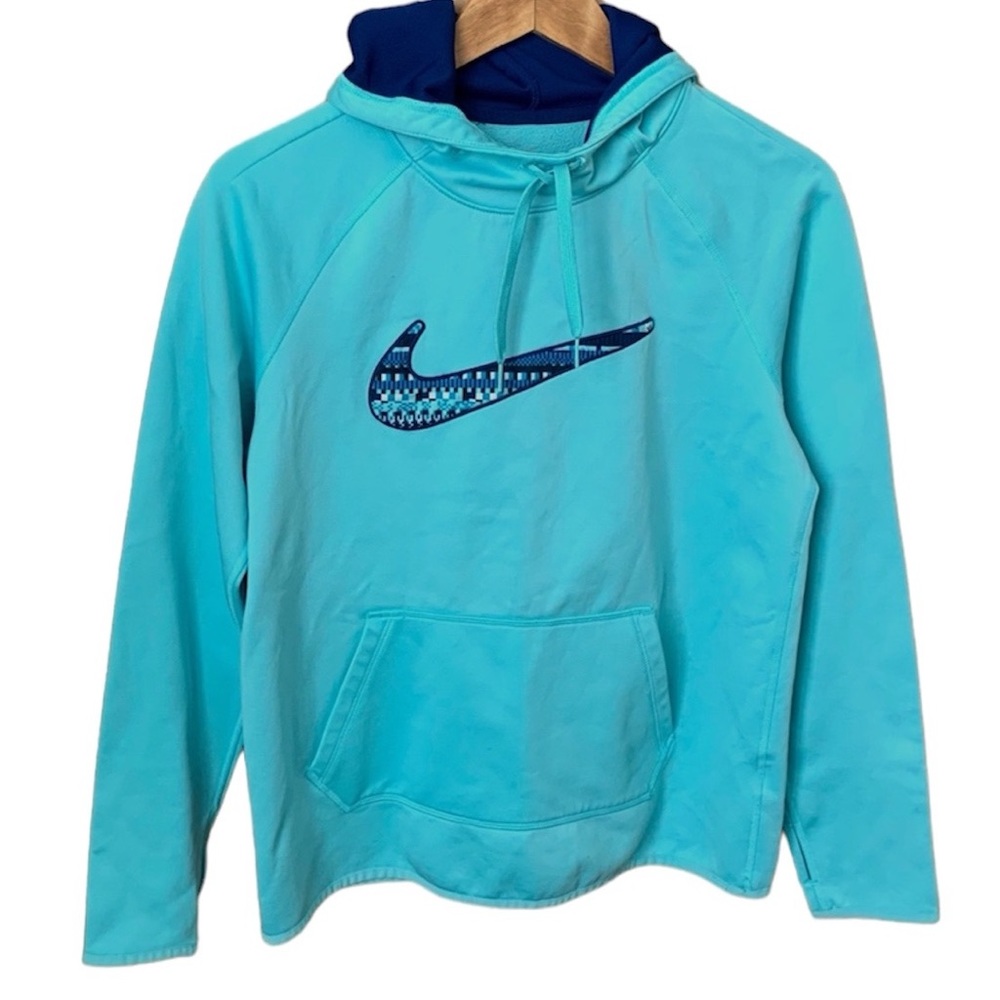 Nike Swoosh Logo Hooded Pullover Sea Green Jacket